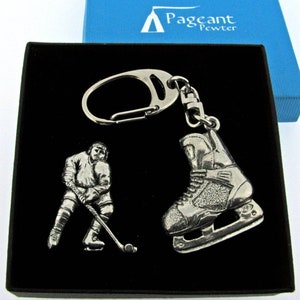 Sublimation Key Holder With Ice Hockey Stick Charm Sublimation Ice Hockey  Keychain Blanks Sublimation Key Chains One Side Printable 