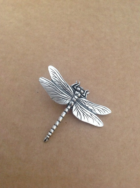 Artisan Unterzeichnet Abzeichen Britisch Libelle Zinn Brosche Pin Damsel 