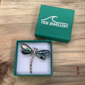 Dragonfly Inlaid Paua Shell Brooch TJ314 image 3