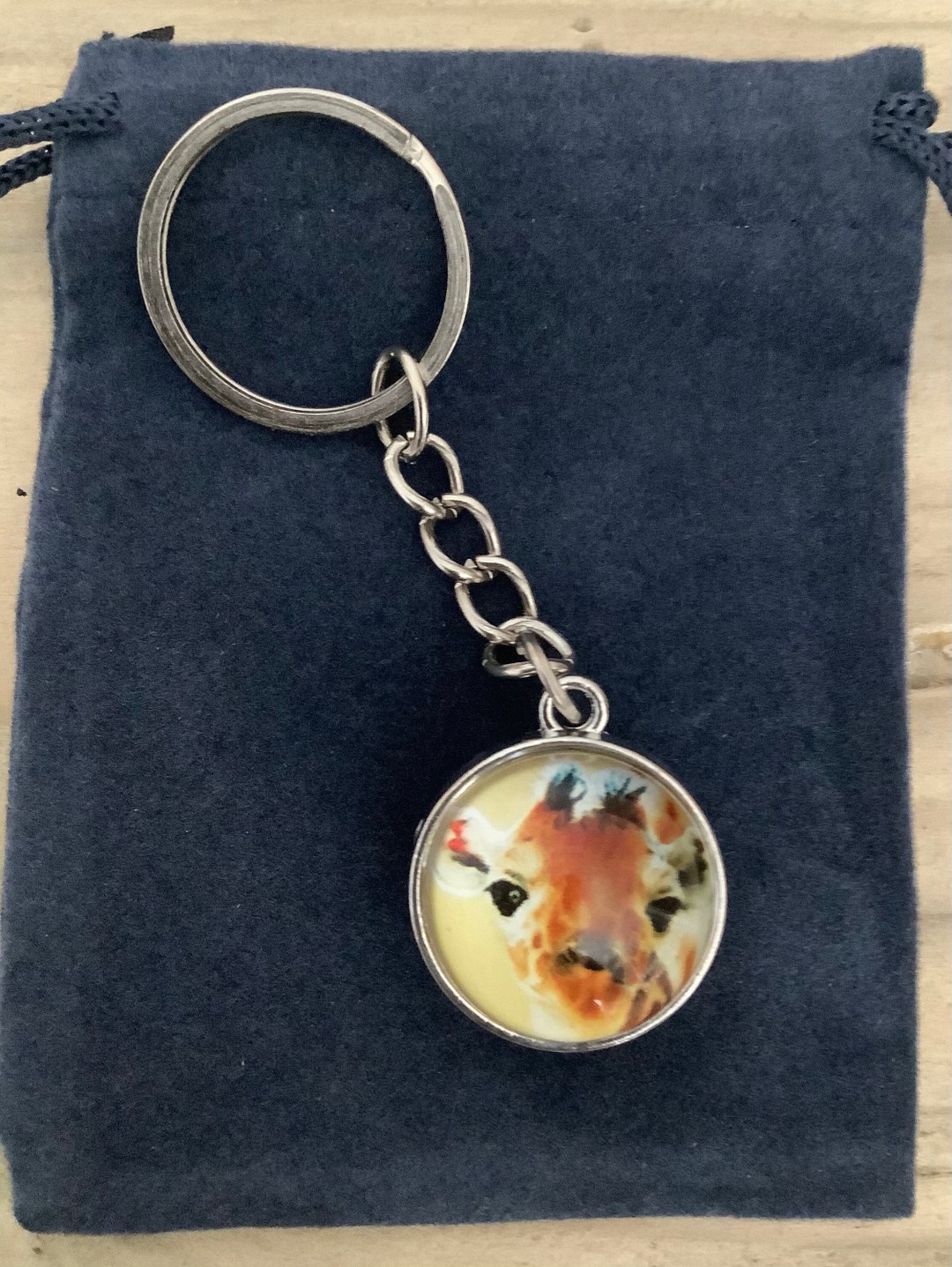 Mobestech 2er Set Giraffe Schlüsselanhänger - Kreative Tier Anhänger Für Taschen & Rucksäcke