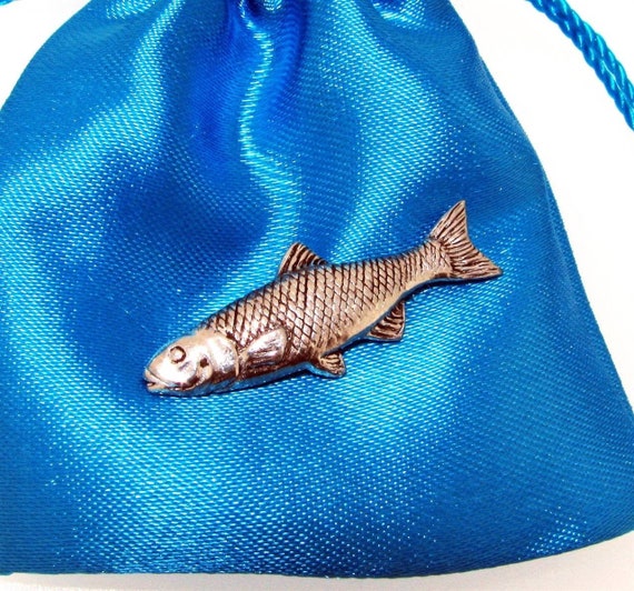 Buy Chub Fish Silver Pewter Pin Badge in A Satin Gift Bag Online in India 