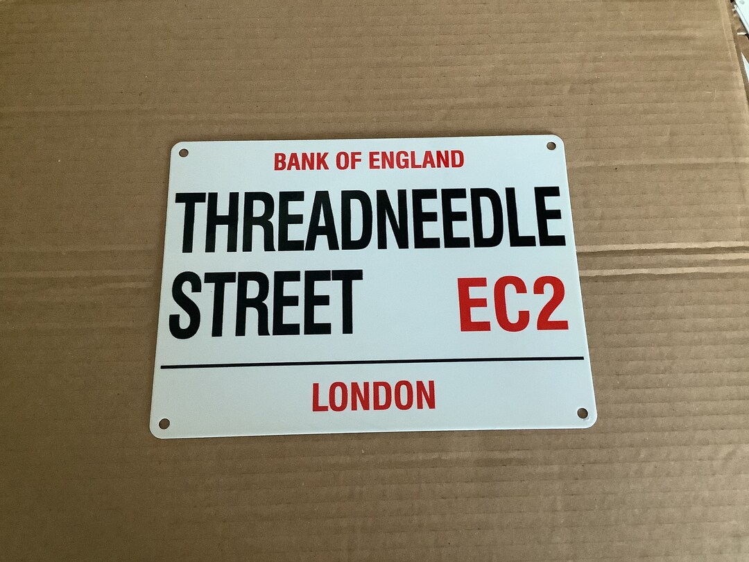 Threadneedle Street London Metal Wall Hanging Street Sign - Etsy