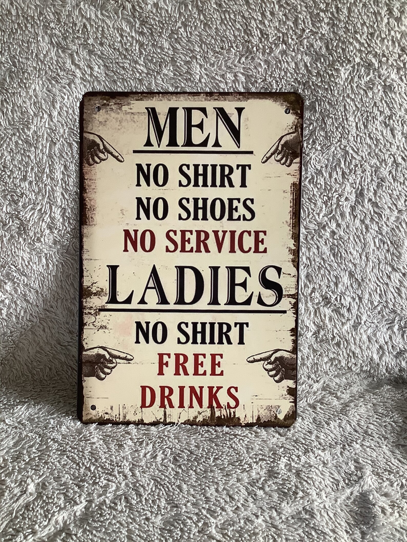 Men / Ladies Vintage/ Retro Metal Wall Hanging Sign Etsy