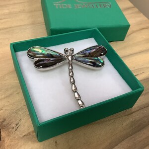 Dragonfly Inlaid Paua Shell Brooch TJ314 image 4