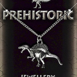 Spinosaurus Silver Pewter Pendant On A Chain