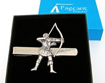 Slide Metal Ideal Archery Gift 300 Robin Hood Tie Clip 