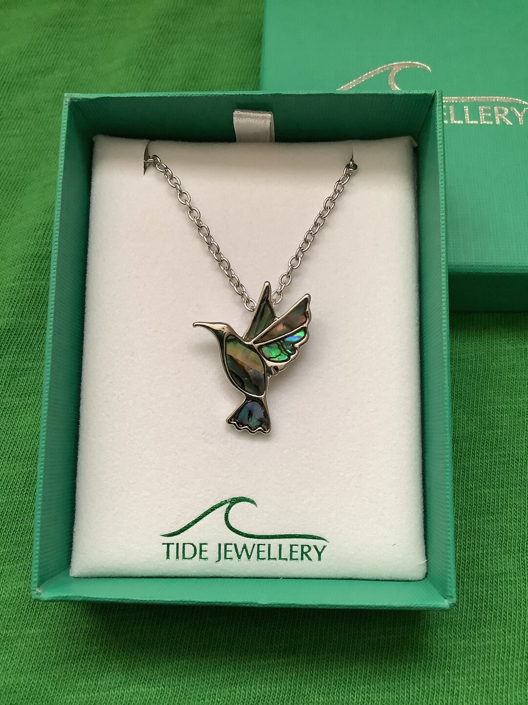 Humming Bird Inlaid Paua Shell Pendant on A Chain - Etsy