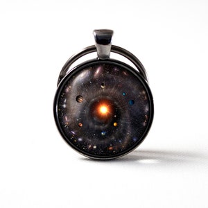 Solar system keychain Space key ring Cosmos gift Universe keyring Astronomy Planets Key holder Galaxy pendant Earth Venus Mercury Neptune