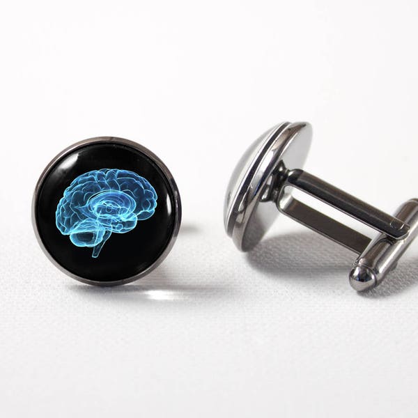 Medicine jewelry Brain cuff links Neuroscience Medical Men jewelry Human brain Anatomical cufflinks Gift for student Doctor gift Physician