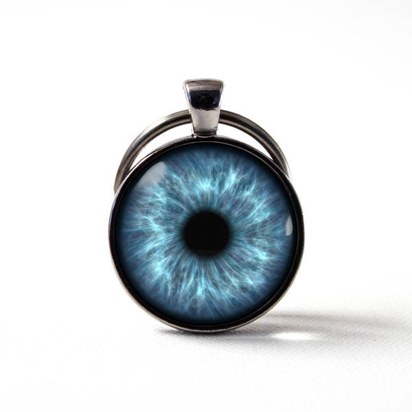 Blue eyeball key chain Oculist gift Eye keyring Eyeball jewelry Medical keychain Ophthalmologist Eyeball pendant Quirky gift Human eye Eyes
