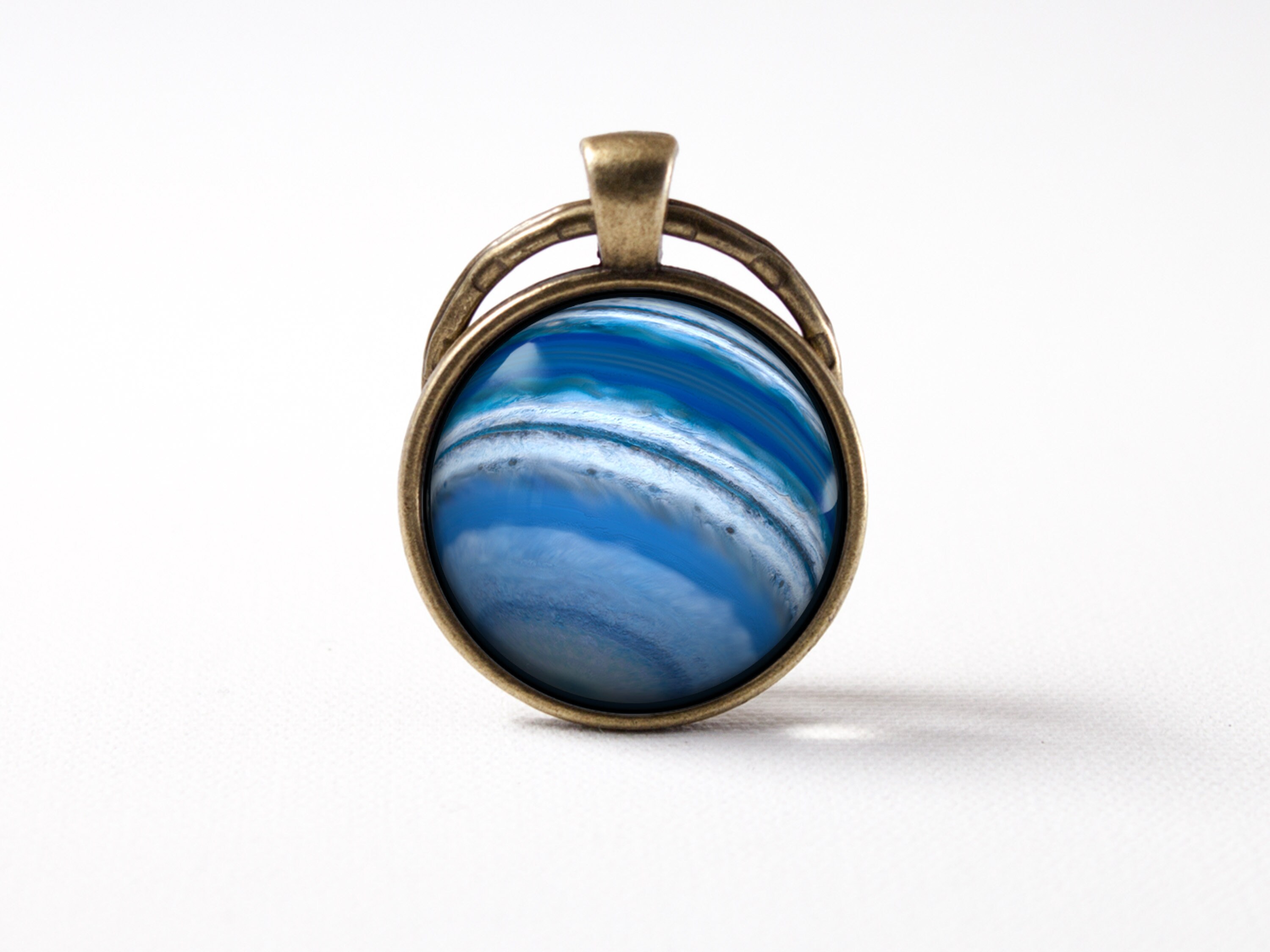 Solar System Glass Keychain Keyring Neptune Keychain Planets Glass ...
