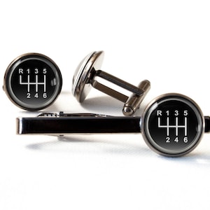 Zahnrad verschieben Schmuck Auto Geschenke Krawatte Bar Manschettenknöpfe Krawattennadel Auto Krawatte Bar Mechaniker Schmuck Geschenk für Freund Schalthebel Geschenk für ihn Treiber