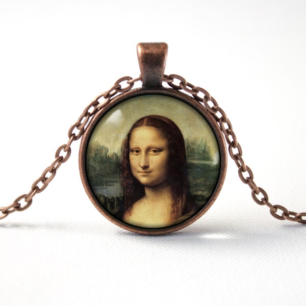 Mona Lisa necklace Da Vinci jewelry Mona Lisa pendant Art gifts Leonardo da Vinci Artist gift Art jewelry Painter gift Mona Lisa jewelry