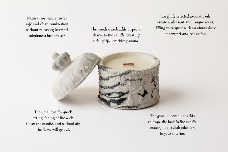 Candle Coffee and Vanilla Soy Wax Infused With Crackling Wooden Wick