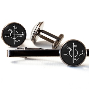 Math jewelry Formula Tie clip Tie bar Cuff links Physics Mathematics Math teacher gift Nerd jewelry Maths cufflinks Geek tie clip Statistics