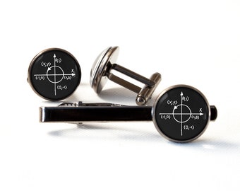 Wiskunde sieraden Formule Tie clip Tie bar Manchetknopen Natuurkunde Wiskunde Wiskunde leraar cadeau Nerd sieraden Wiskunde manchetknopen Geek tie clip Statistieken