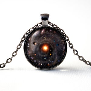 Solar system Space necklace Planets necklace Universe Galaxy jewelry Astronomy Cosmos jewellery Universe jewelry Unique pendant Space gift