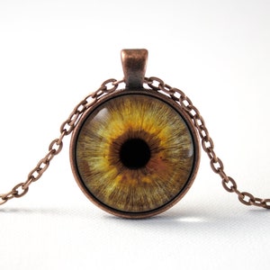 Brown Eye Necklace Human Eyes Jewelry Eye Pendant Unique Gift Birthday Gift Eye Necklace Eyeball Realistic Eye Ophthalmologist Gift Hazel