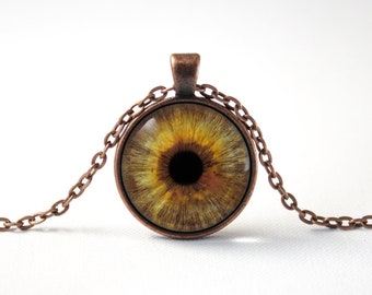 Brown Eye Necklace Human Eyes Jewelry Eye Pendant Unique Gift Birthday Gift Eye Necklace Eyeball Realistic Eye Ophthalmologist Gift Hazel