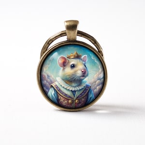 Mouse Keychain Pet Rat Watercolor Painting Inspired Tiny Rat Mouse Key Chain Mouse Key Ring Custom Gift Personalized Key Fob Little Mouse