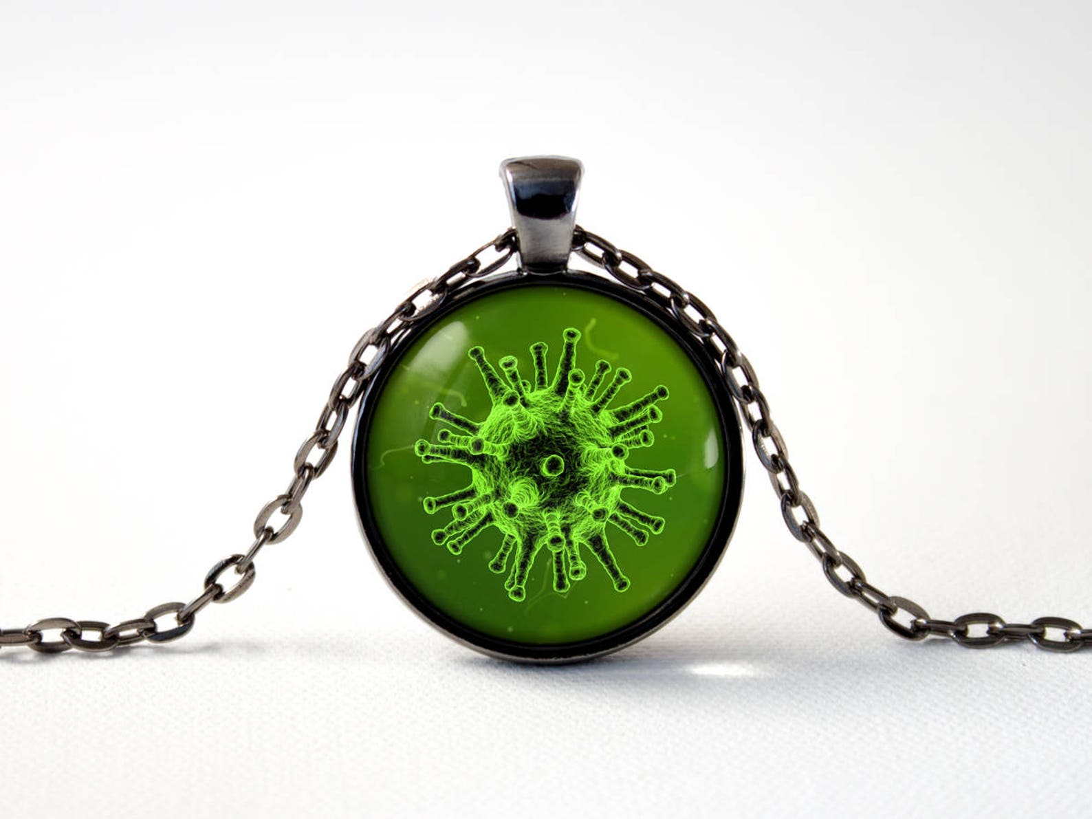 Virus Necklace Science Necklace Virus Jewelry Virus Jewellery  Etsy