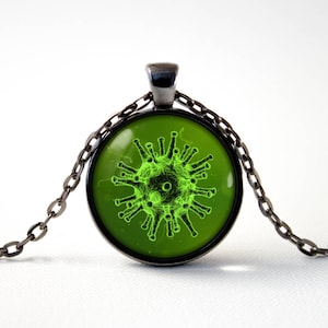 Virus Necklace Science Necklace Virus Jewelry Virus Jewellery - Etsy