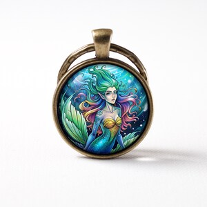 Zeemeermin sleutelhanger Comics-stijl zeemeermin sieraden sleutelhanger zeemeermin Comics sieraden zeemeermin cadeau cadeau vriendin zeemeermin sirene sleutelhanger kinderen