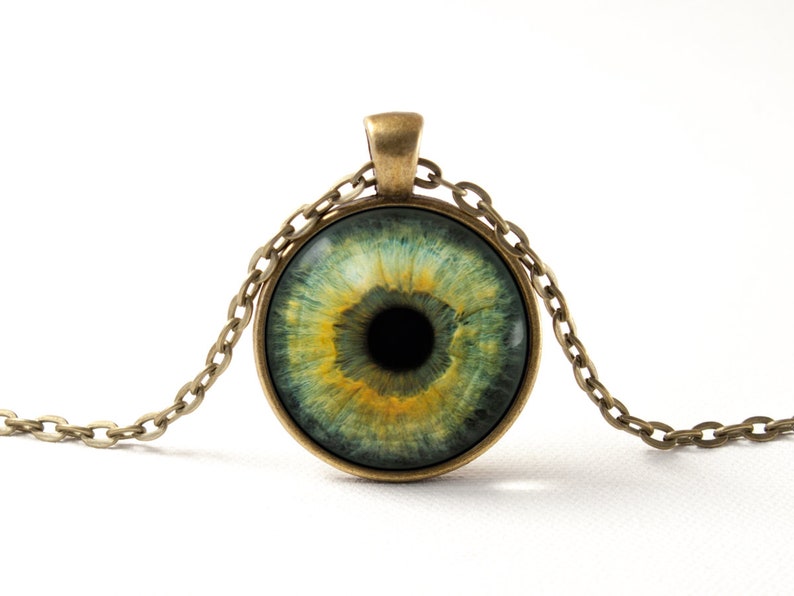 Eyeball Necklace Green Eye Human Eyes Jewellery Etsy