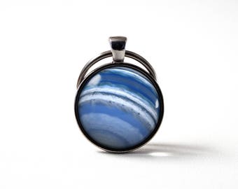 Solar system Glass keychain Keyring Neptune keychain Planets Glass pendant Neptune keyring Space jewellery Key chain Photo jewelry Gifts