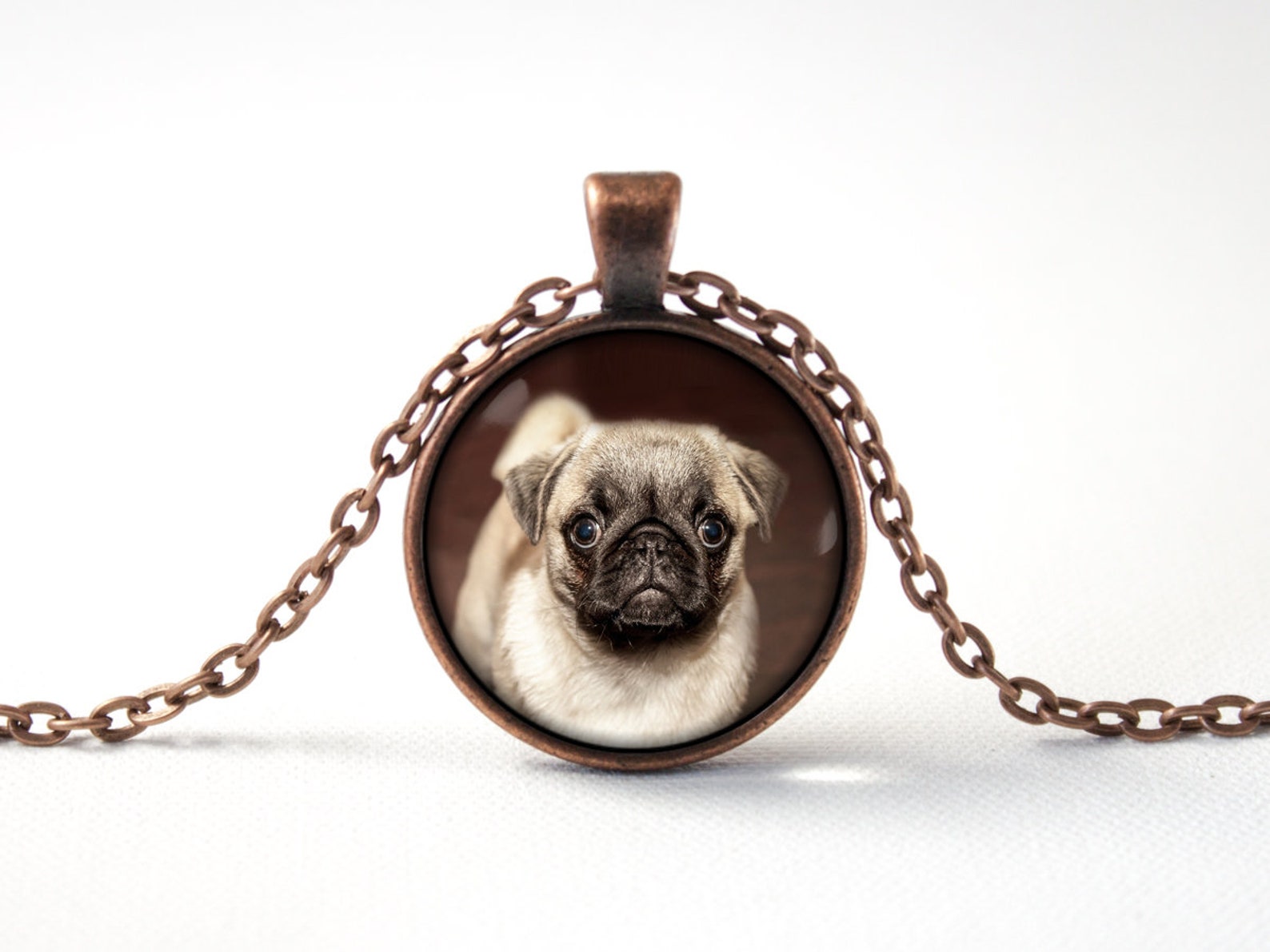 Pug Necklace Pug Dog Jewelry Pug Jewellery Cute Dogs Art Dog Etsy