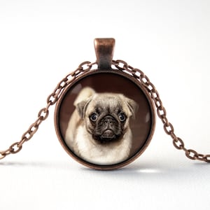 Pug necklace Pug dog jewelry Pug jewellery Cute dogs art Dog necklace Animal Pet jewelry Gift idea Dog lover gift Pug gift Dog breed jewelry