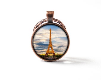 Eiffel Tower Keychain - Gold Paris France Souvenir 1.75 Inch Metal Alloy