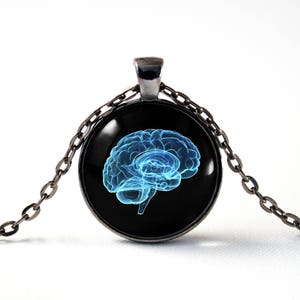 Human brain necklace Anatomical necklace Jewellery necklace Brain jewelry Gift for friend Anatomy jewelry Brain pendant Geeky Neuroscience