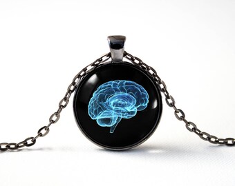 Naszyjnik z ludzkim mózgiem Naszyjnik anatomiczny Naszyjnik biżuteryjny Biżuteria mózgowa Prezent dla przyjaciela Biżuteria anatomiczna Wisiorek mózgowy Geeky Neuroscience