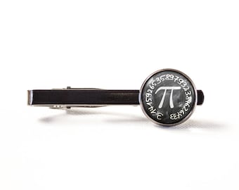 Number Pi Men tie clip Teacher gift Pi number jewelry Pi tie clip Number Pi tie bar Pi jewellery Math tie clip Math jewelry Geek jewelry