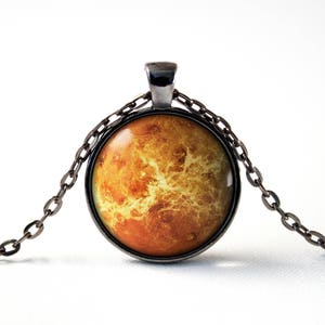 Planet Venus necklace Women necklace Venus jewelry Venus jewellery Space jewelry Venus pendant Planet pendant Solar system Gifts for men