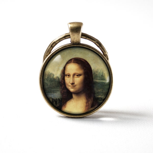 Mona Lisa porte-clés Da Vinci Keychain Art bijoux Léonard de Vinci porte-clés Mona Lisa pendentif Artiste cadeau Porte-clés Da Vinci bijoux Unique