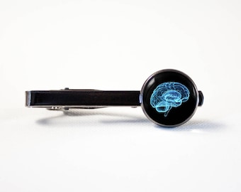Neuroscience Tie clip Physician gift Brain tie bar Brain anatomy Doctor gift Brain art Anatomical tie clip Human Biology Brain jewellery