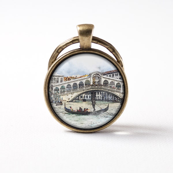 Venice keychain Venice Souvenir Italy key ring Venice jewelry Gondola Europe keyring Gift for traveler Key holder City pendant Italy gift