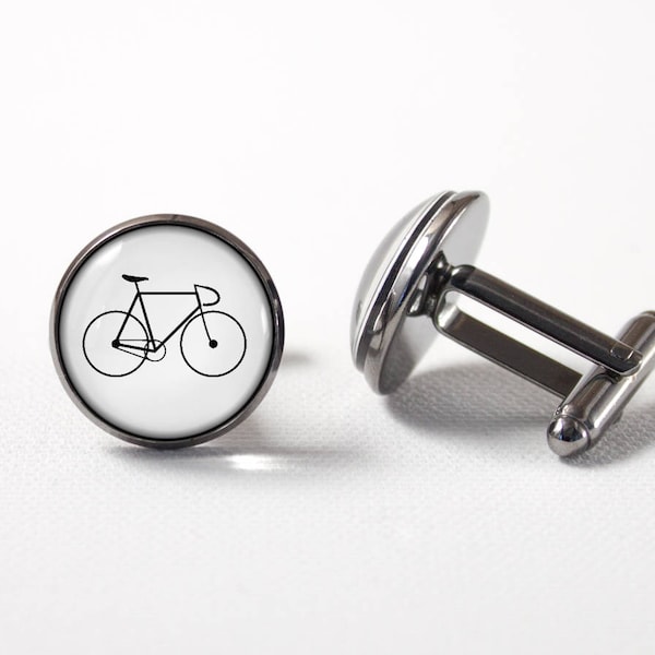 Bicycle cuff links Bicycle jewelry Men accessories Cyclist cufflinks Gift for cyclist Bicycle jewellery Bike cuff links Racing bike Sport