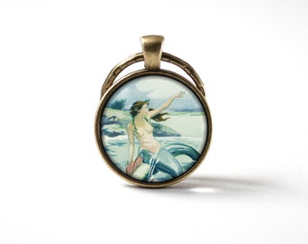 Mermaid Gift Girls Keychain Mermaid Lover Gift Mermaid keyring Gift for Her Mermaid Jewelry Key holder Mermaid Gifts for Christmas Ocean Sea