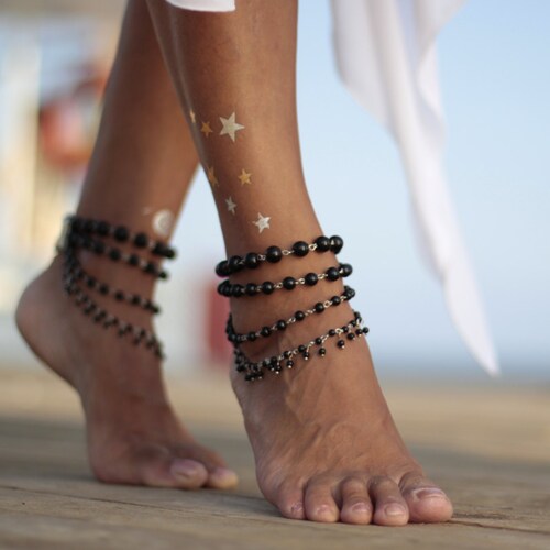 Ivy White or Ivory Pearls Beach Wedding Barefoot Sandals - Etsy