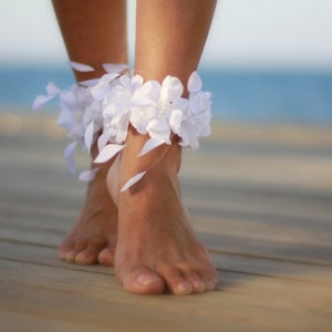 Ankle cuff & thyrsi  barefoot sandal, beach wedding barefoot sandals, bangle, wedding anklet,nude shoes,