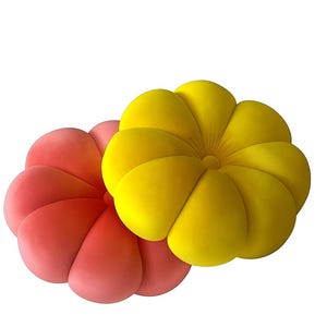Flower velvet Round pillow 14,5&quot; hand made pillow,circular pillow,round throw pillow,velvet pillow decorative pillow flower cushion