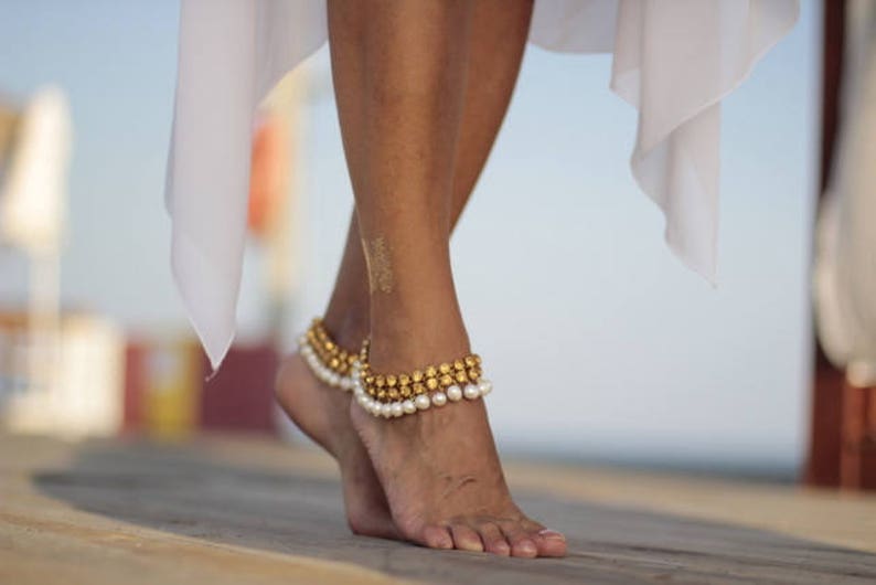 bangle,cuff wedding anklet,barefoot sandal,boho sandal Amber/'s beauty rhinestone with fresh water pearl beach wedding barefoot sandals