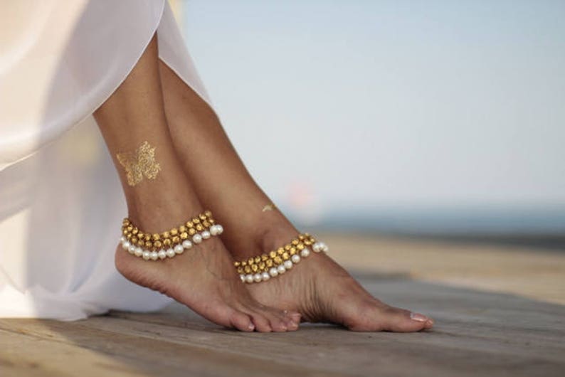 bangle,cuff wedding anklet,barefoot sandal,boho sandal Amber/'s beauty rhinestone with fresh water pearl beach wedding barefoot sandals