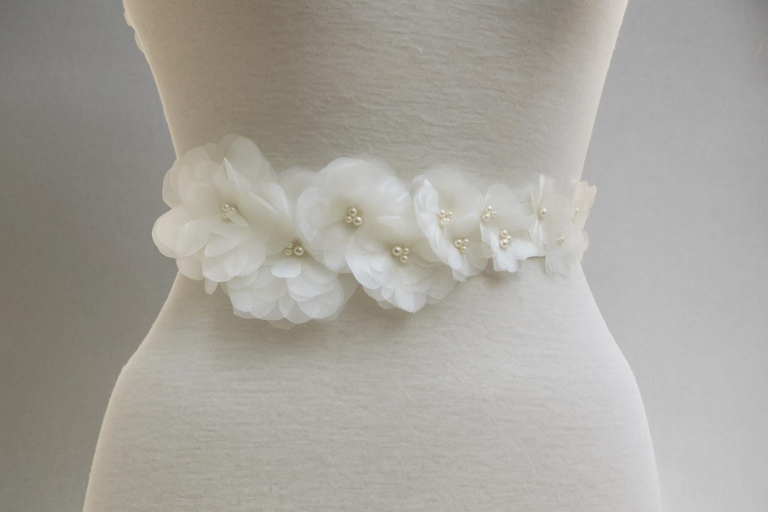 Organza flower bouquet wedding dress belt,bridal belt
