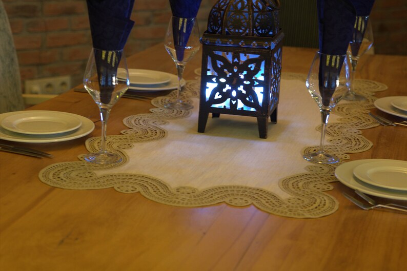 Table and Coffee Table Runner Cover Handmade Lace Cover With Etsy