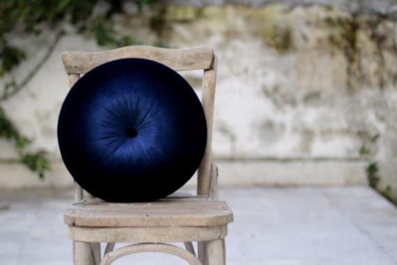 Navy round pillow sale