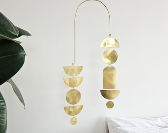SERENITY Brass Kinetic Mobile, Handmade Balancing Art, Home Decor Mobile | LotteJewellery